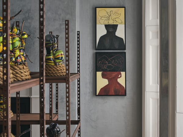 Nthabiseng Boledi Kekana, Visions I & 11, 2023 Installation view