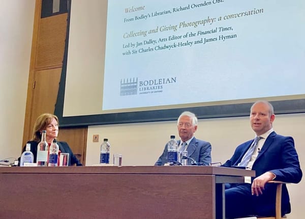 Sir Charles Chadwyck-Healey and Dr James Hyman in conversation for Bodleian Libraries 32nd Founder's Luncheon, Oxford