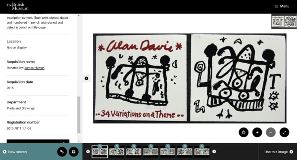 Donation of a set of 34 prints by Alan Davie to the British Museum