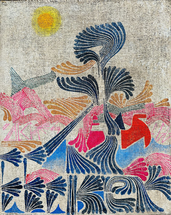 Minocqua 2024 Acrylic On Jute Mounted On Canvas 30X24In