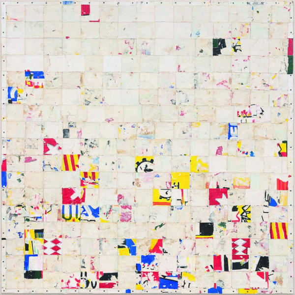 Anne Van Boxelaere The Course of Empire - The Arcadian State, 2022 Paper, acrylic and ink on canvas 101 x 101 cm