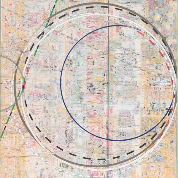 Anne Van Boxelaere Agreement #5, 2021 Oil and paper on linen 60 x 50 cm