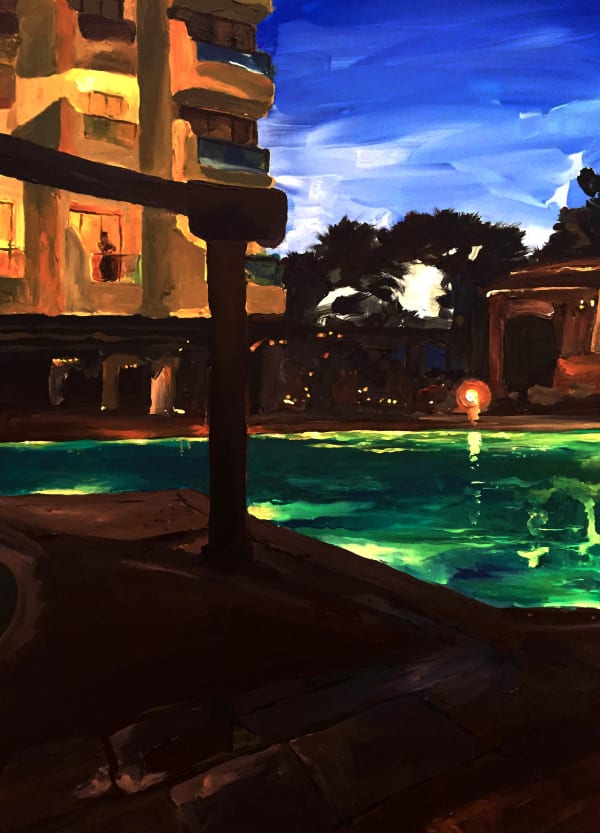 Martin Wojnowski , Early Evening by the Pool, 2015