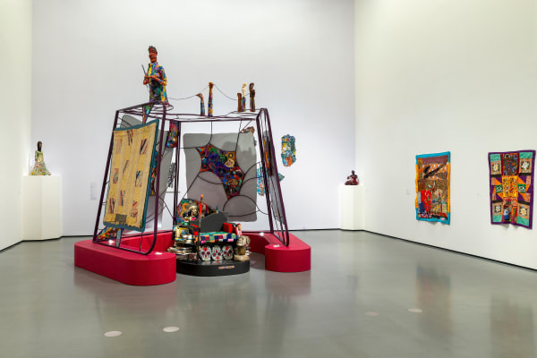 Installation view of "Joyce J. Scott: Walk a Mile in My Dreams" at the Baltimore Museum of Art, MD. Photo: Mitro Hood for the BMA.