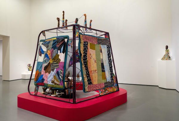 Installation view of "Joyce J. Scott: Walk a Mile in My Dreams" at the Baltimore Museum of Art, MD. Photo: Mitro Hood for the BMA.