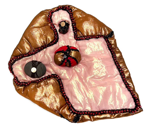 Untitled, circa early 1990s Fabric, thread, beads, stones 20 x 15 in. (50.8 x 38.1 cm)