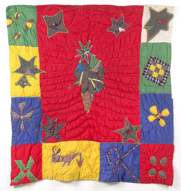 Joyce's Quilt, 1983 Fabric, thread, buttons 67 x 66 1/2 in. (170.2 x 168.9 cm)