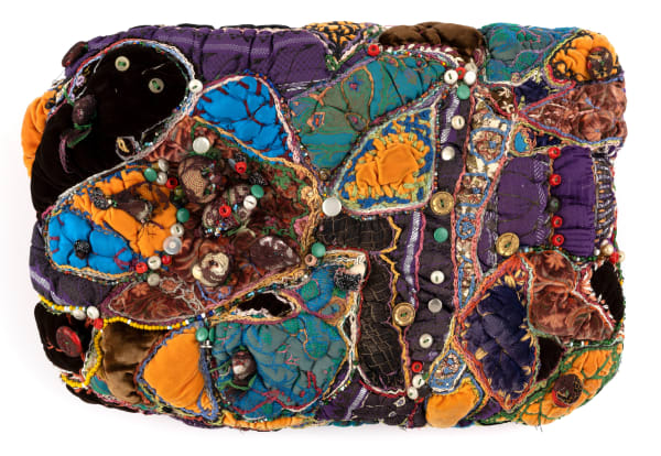 Title Unknown, 1987 Fabric, thread, rocks, buttons 13 x 20 x 6 in. (33 x 50.8 x 15.2 cm)