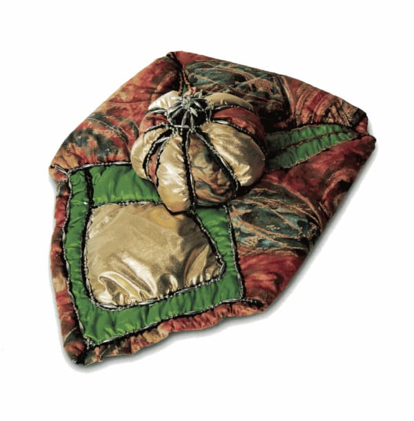 Queen's Crown, 1993 Fabric, thread, rock, mixed media 27 x 19 in. (68.6 x 48.3 cm)