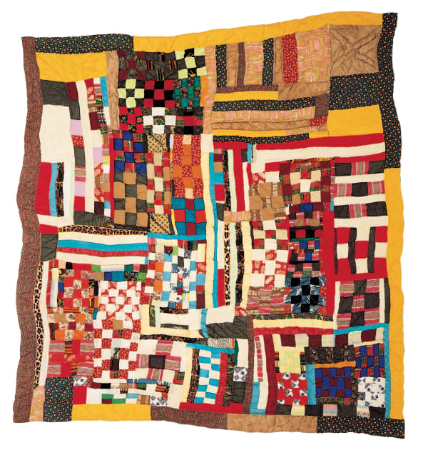 Stamps and Flags II, 1980 Fabric, thread, mixed media 56 x 69 in. (142.2 x 175.3 cm)