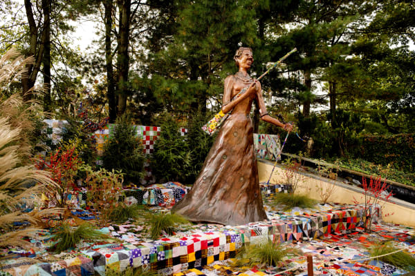 To Hold Ugliness and Beauty, Joyce J. Scott’s art is unabashedly political, broaching subjects such as guns, racism, and misogyny. It’s also gorgeous, rich with tactile materials, color, and an attention to light
