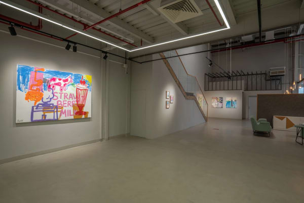 Installation view of Chill: Summer in the City (2022) at Aisha Alabbar Gallery, Dubai, UAE