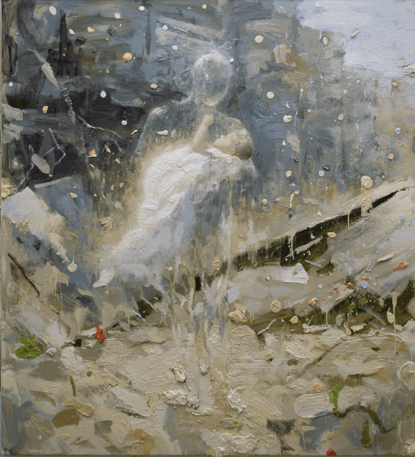 REYNIER LLANES You are Here, 2022 Oil on canvas 218 X 193 cm . 86 X 76 in