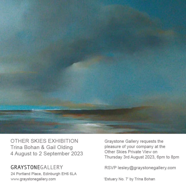 Graystone Gallery 'From Shadow to Light' private view invitation featuring artworks.