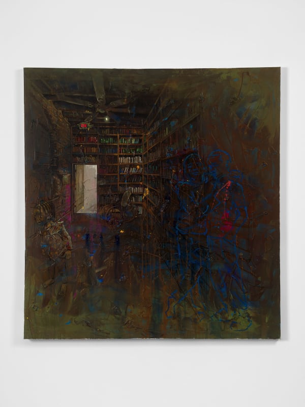 Library of Human Meaning , 2024 Acrylic and Oil on Canvas 116.8 x 127 cm 46 x 50 in