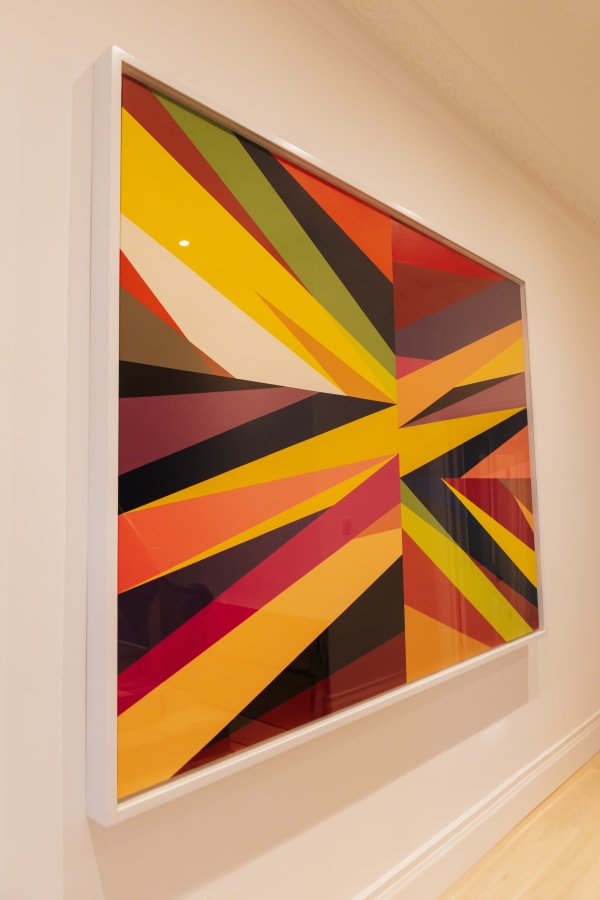 Odili Donald Odita Intersectionality, 2021 acrylic on Canvas 174 cm x 228.6cm (not for sale)