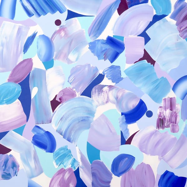 Blue Rhythm II 2021 110x110cm acrylique sur lin / acrylic on linen