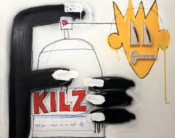 BART, 2024 73 x 92 cm acrylique sur toile et céramique acrylic on canvas and ceramic