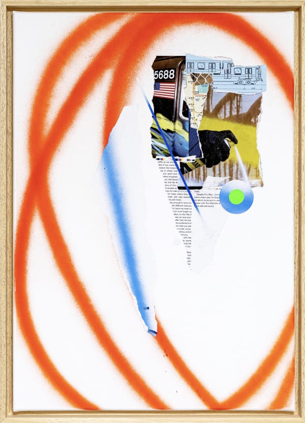 5688 in traffic, 2024 50 x 70 cm technique mixte sur toile mixed media on canvas