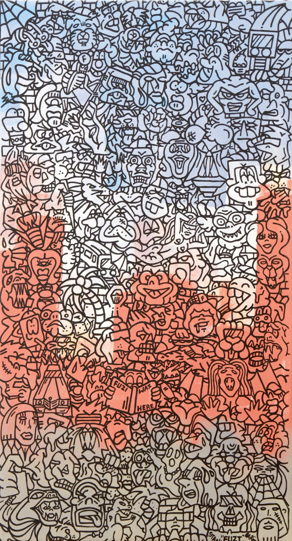 Horizon Enraciné, 2024 121 x 66 cm technique mixte sur toile mixed media on canvas