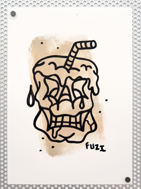 Happy hour, 2024 29,7 x 21 cm technique mixte sur papier Canson 300g mixed media on Canson 300 gsm paper 900 €