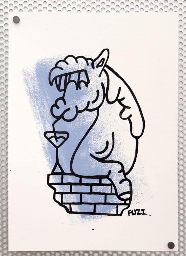 Cool h, 2024 29,7 x 21 cm technique mixte sur papier Canson 300g mixed media on Canson 300 gsm paper 900 €