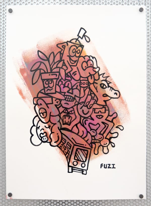 Bestiary 3000, 2024 42 x 29,7 cm technique mixte sur papier Canson 300g mixed media on Canson 300 gsm paper 1 200 €