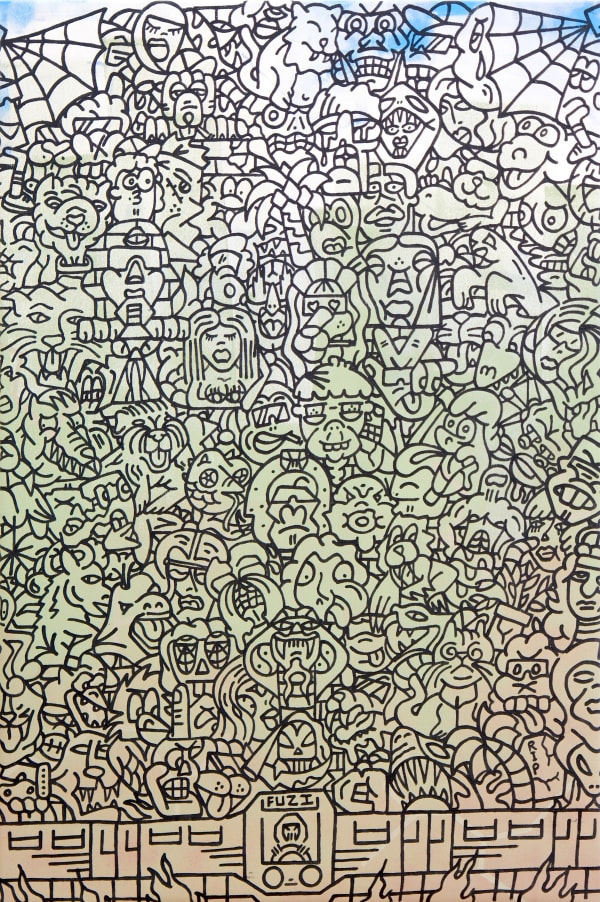 Fissures, 2024 130 x 100 cm technique mixte sur toile mixed media on canvas