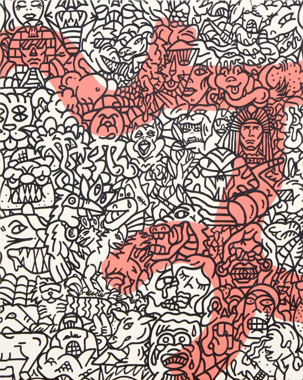 Triburbano, 2024 100 x 80 cm technique mixte sur toile mixed media on canvas