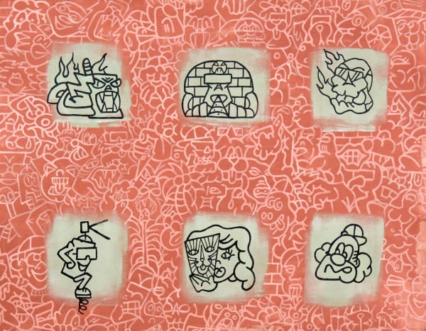 Alvéoles, 2024 80 x 100 cm technique mixte sur toile mixed media on canvas