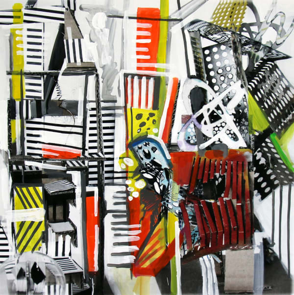 Plusieurs choses au même instant III 80x80cm, 2022 tirage pigmentaire et acrylique sur toile Hahnemühle pigment print and acrylic on Hahnemühle canvas