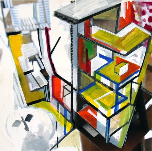 Plusieurs choses au même instant II 80x80cm, 2022 tirage pigmentaire et acrylique sur toile Hahnemühle pigment print and acrylic on Hahnemühle canvas