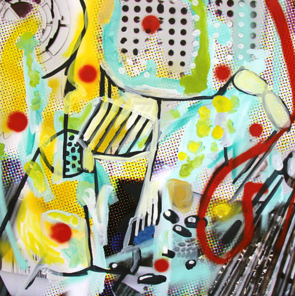 Corpusculaire et ondulatoire 80x80cm, 2022 tirage pigmentaire et acrylique sur toile Hahnemühle pigment print and acrylic on Hahnemühle canvas