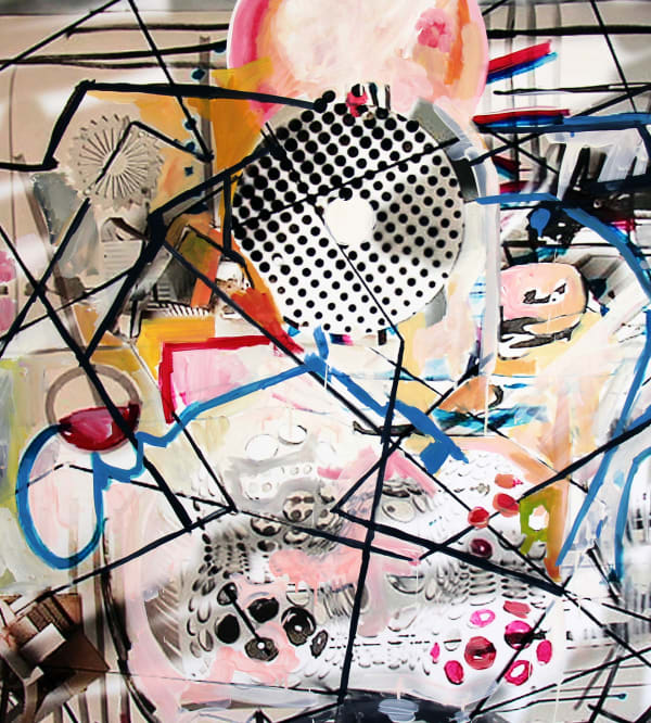 L’instant du téléscope 120x110cm, 2022 tirage pigmentaire et acrylique sur toile Hahnemühle pigment print and acrylic on Hahnemühle canvas