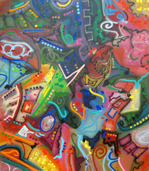 JonOne / Poetry of Colors 1992 acrylique sur toile - acrylic on canvas 130 x 112 cm