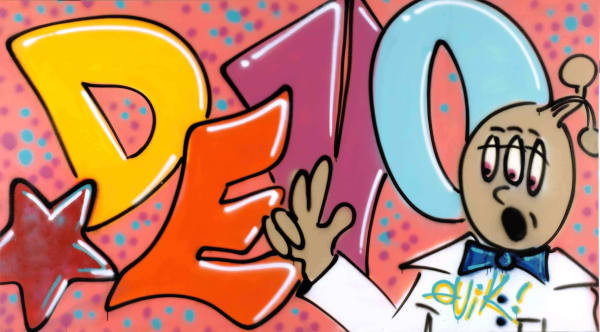 QUIK / Devo 1983 spray sur toile - spray paint on canvas 150 x 267 cm