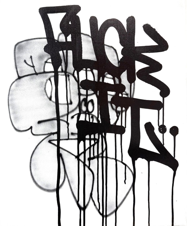 15. 55 x 46 cm, 2024 spray sur toile - spray paint on canvas 800 €