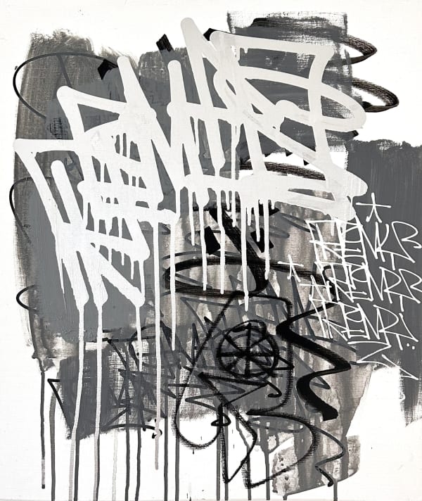 17. 60 x 50 cm, 2025 spray sur toile - spray paint on canvas 900 €