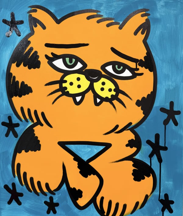 27. 65 x 54 cm, 2025 spray sur toile - spray paint on canvas 1000 €