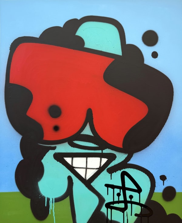 7. 92 x 73 cm, 2025 spray sur toile - spray paint on canvas 2000 €