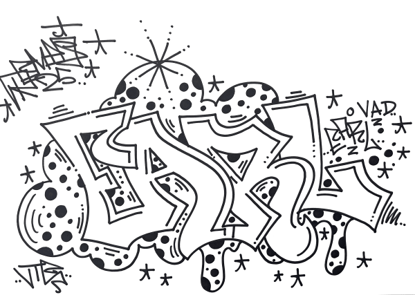 1. REMIO dimensions : 29.5 x 42 cm encre sur papier 300 g ink on paper œuvre réalisée le 13 septembre 2025 à Speerstra Gallery, Suisse 500 €