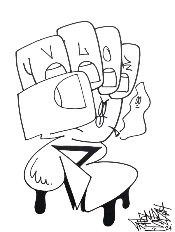 "11:11 Make a wish" II technique mixte sur papier 300 g dimensions : 32 x 23 cm signé et daté au verso ou recto 290 €