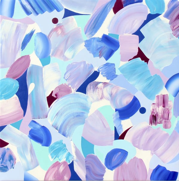 Blue rhythm II 2021 - 110 x 110 cm acrylique sur toile de lin acrylic on linen 5200 €