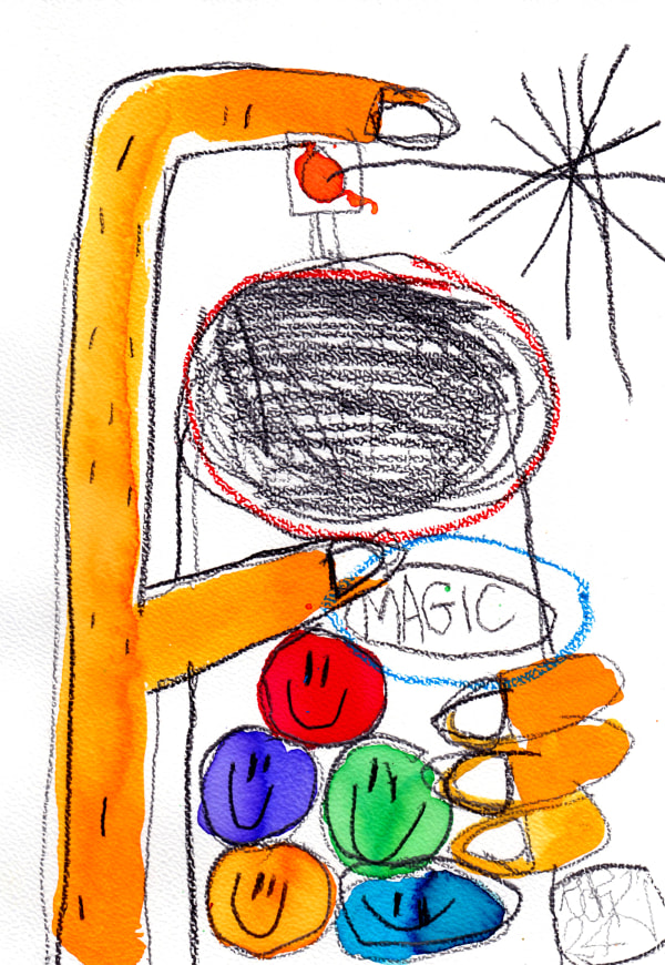 "Forever young" IV technique mixte sur papier 400 g 2024 - 29.7 x 21 cm signé et daté au verso au tampon encreur 290 €