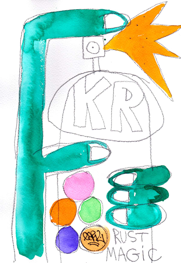 "Forever young" III technique mixte sur papier 400 g 2024 - 29.7 x 21 cm signé et daté au verso au tampon encreur 290 €