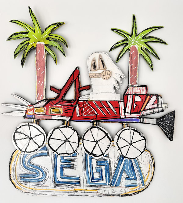 Outrun 2024 - 83 x 83 cm acrylique sur bois - acrylic on wood 2200 €