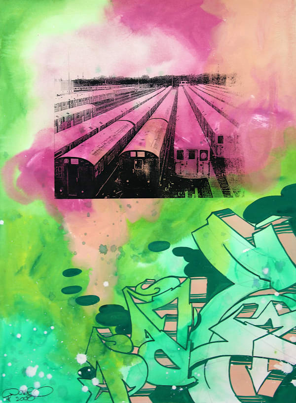 ŒUVRES POST-GRAFFITI, DAZE "Subway yard" 2008