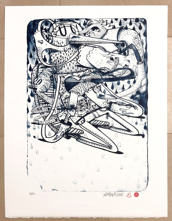 Alëxone - '256 mythos' - lithographie - 2015