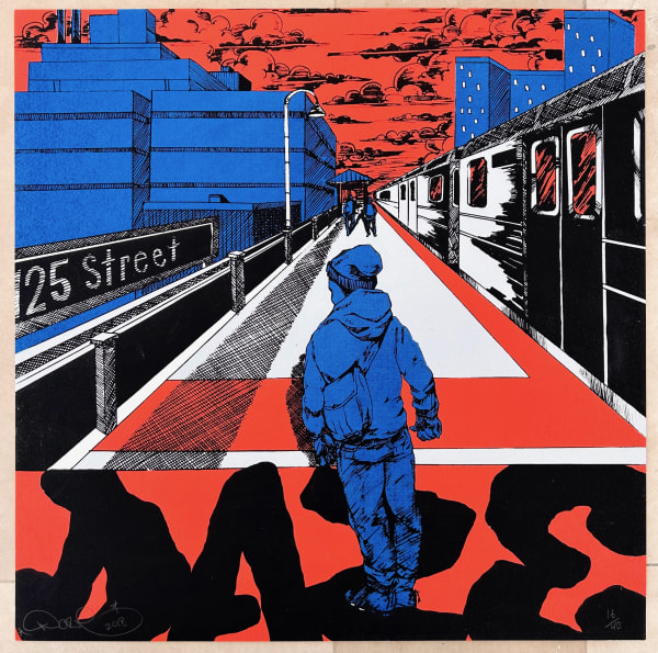 daze - 'Portals 125th street' - silkscreen print- 2018