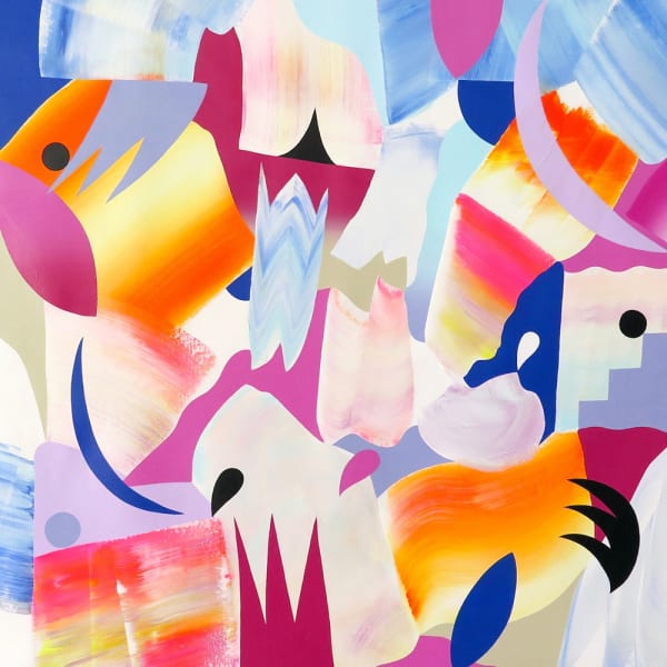 New rhythm I 2021 - 90 x 90 cm acrylique sur toile de lin acrylic on linen 4300 €